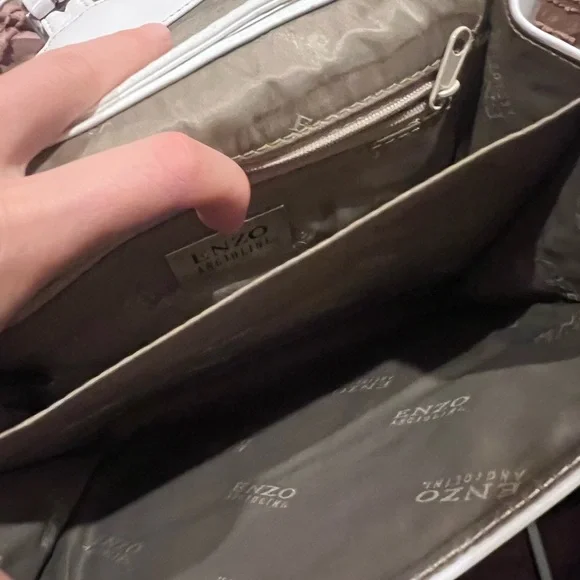 Enzo Angiolini Genuine Leather Crossbody Shoulder Bag Purse - Picture 6 of 7